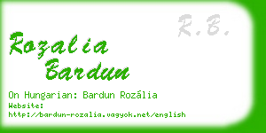 rozalia bardun business card